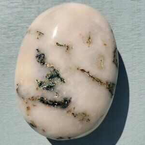 Moss Agate Palm Stone Pillow (Q2)